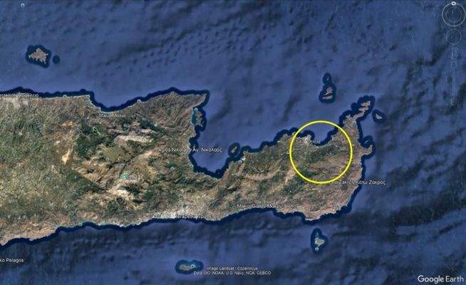 Kreta, Roussa Ekklisia: Baugrundstück mit Meerblick in der Gegend von Sitia zu verkaufen