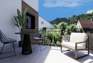 Balkon - 1. OG - Visualisierung, Abweichungen möglich!