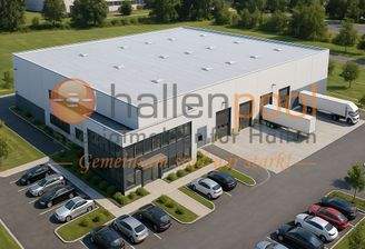 Visualisierung Lagergebäude mit Verwaltung, zweigeschössig, 0,8 GRZ, 1,8 GFZ, Abstandsklassen VII, GS 3300 m²