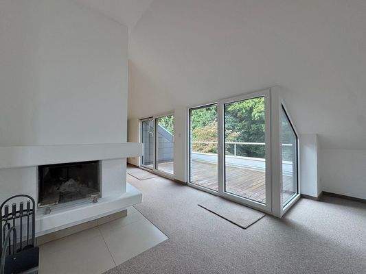 Blick zur Dachterrasse