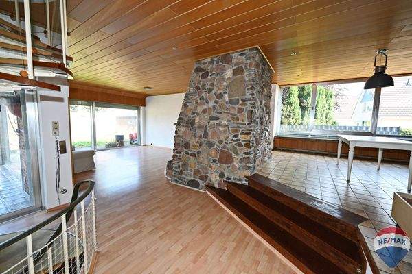 Esszimmer, Kamin, Wohnzimmer