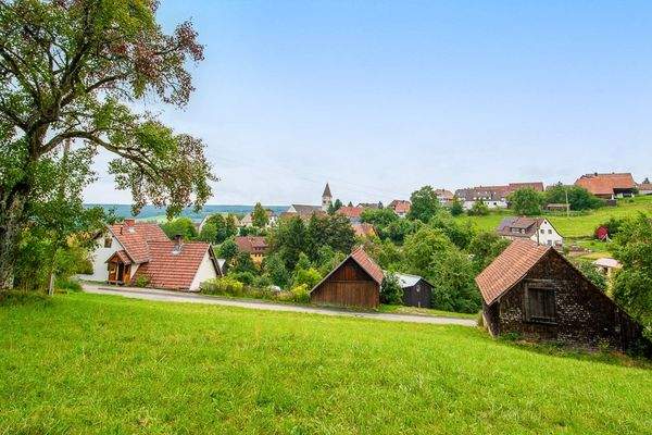 unverbauter Fernblick bis zu den Alpen