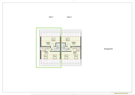 Grundriss Dachgeschoss (REH 1) 