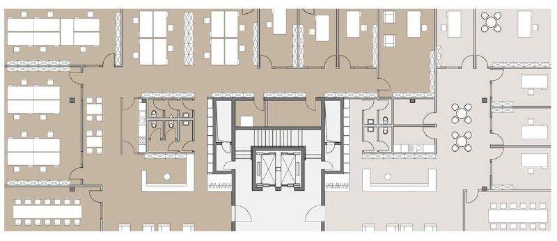 Grundrissbeispiel Einzel- bzw Kombibüro