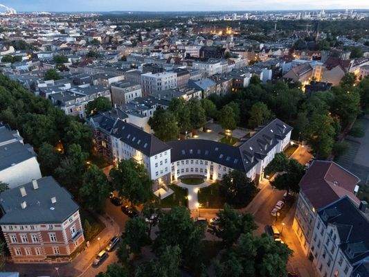 Luftansicht am Abend