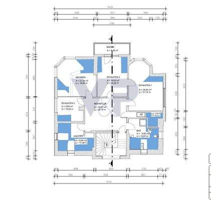 Grundriss OG bemaßt