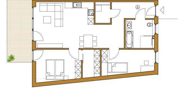 Grundriss Wohnung Nr. 6