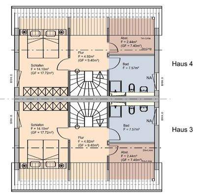 Dachgeschoss-Ausbau Variante Haus F