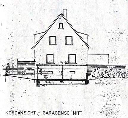 NORDANSICHT - GARAGENSCHNITT