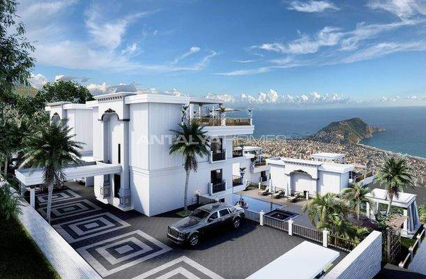 Sea and Nature-View Villas with Private Pool in in Alanya