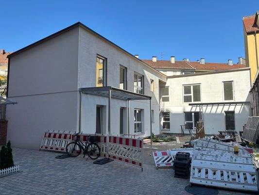 Außenansicht in der Fertigstellung