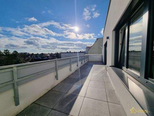 Terrasse auf Wohnebene