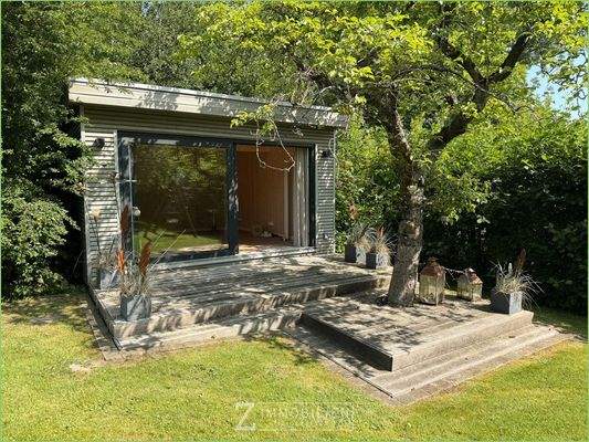 Gartenhaus in Kubus-Form