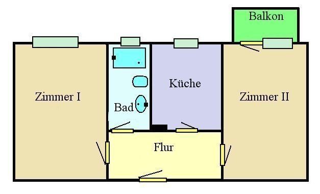 2-Raum Wohnung in Zentrumsnähe Riesa Delle