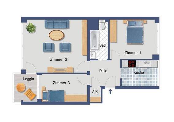 beispielhafter Grundriss