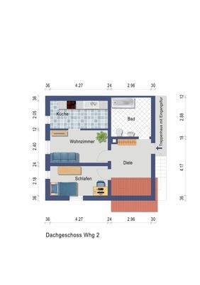Grundriss OG Wohnung 2