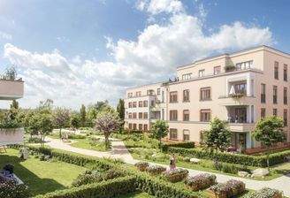 parkähnlicher Innenhof