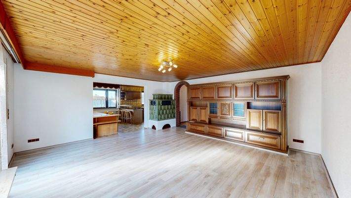 Wohnzimmer mit Blick zur Küche