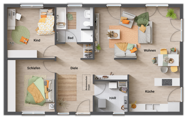 Grundriss-Bungalow-100-Erdgeschoss