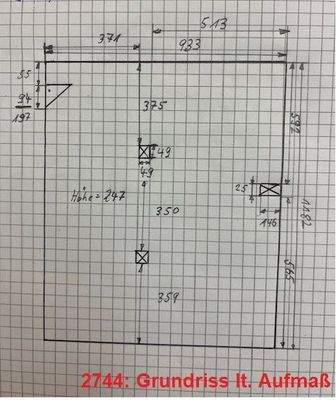 Grundriss lt. Aufmaß