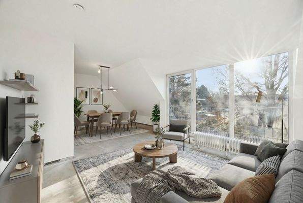 Wohn-Essbereich KI optimiert