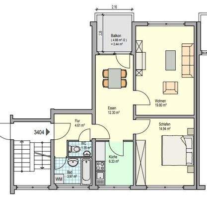 Wohnungsgrundriss 1.OG