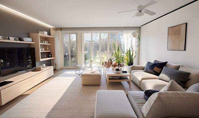 Wohnzimmer umdekoriert