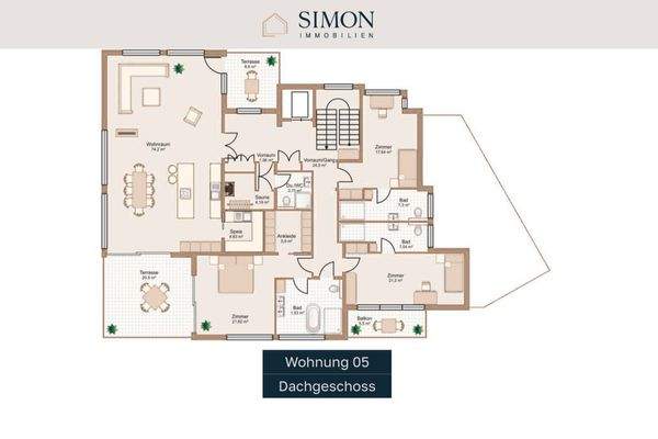 Dachgeschoß - Penthouse - Wohnung 5