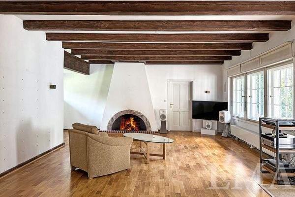 Wohnzimmer mit Kamin