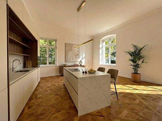 Kochbereich mit Beispielmöblierung