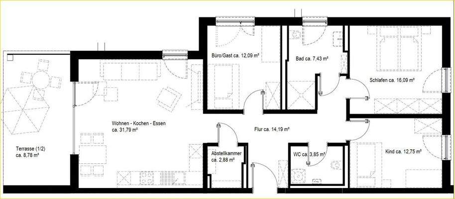 4 Zimmer EG Whg. Nr. B24