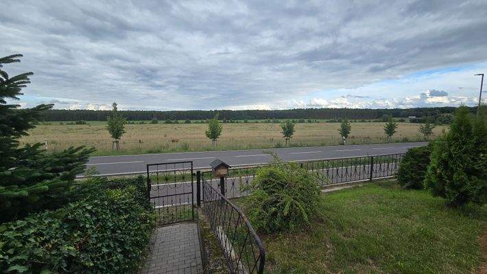 Blick vom Grundstück