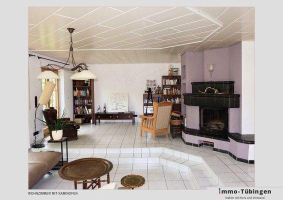 Wohnzimmer mit Kaminofen