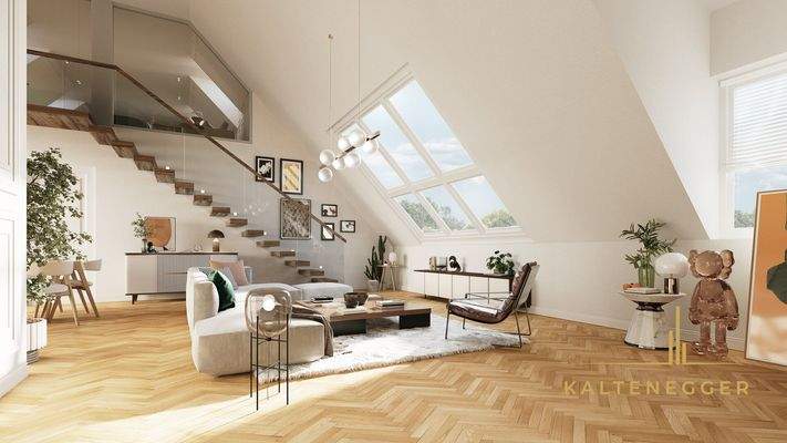 Wohnraum 46,84 m² mit Aufgang zur Galerie