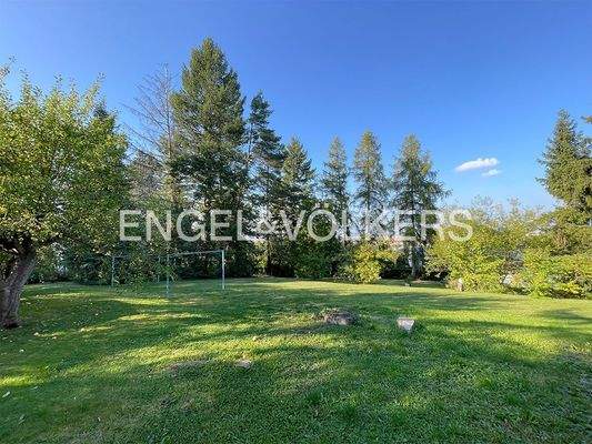 weitläufiges Grundstück it altem Baumbestand