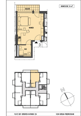 Grundriss-Skizze WE25