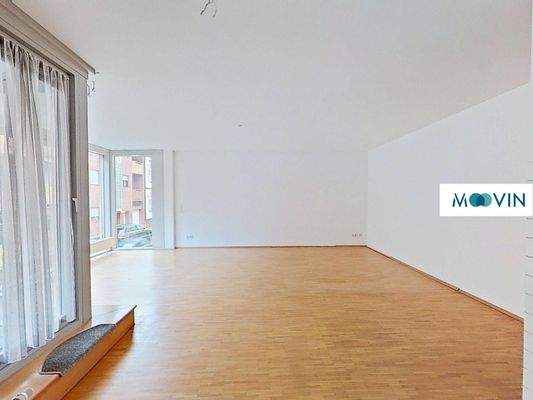 Ansicht II: Wohn- und Esszimmer mit offenem Küchenbereich