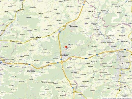 Fern Kartenausschnitt