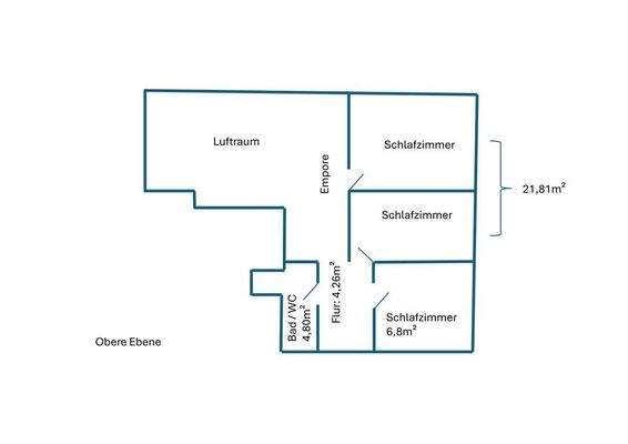 Grundriss obere Ebene