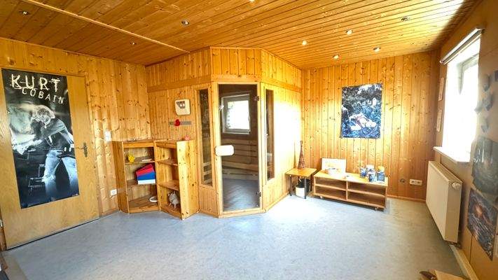 Saunaraum im Dachgeschoß