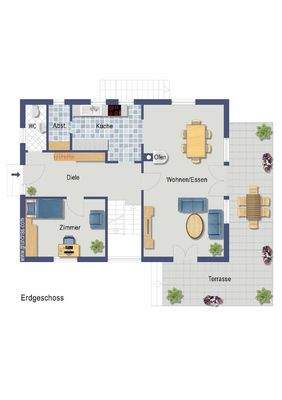 Grundriss Erdgeschoss - nicht maßstabsgetreu