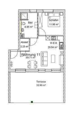 Grundriss Wohnung 11