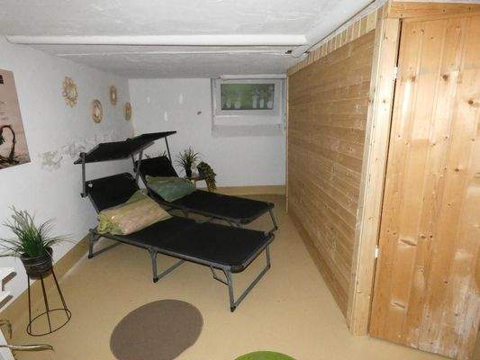 Saunaraum im Keller