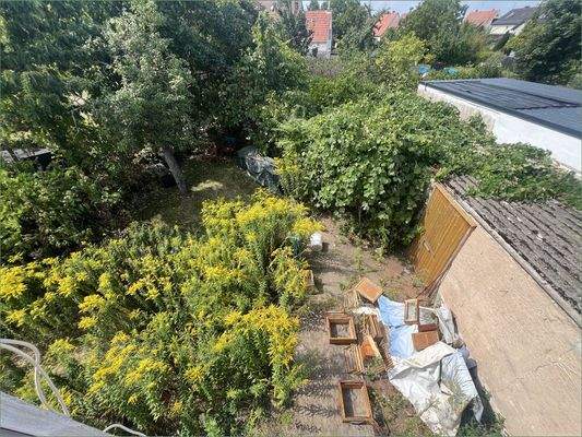 Blick vom DG in den Garten