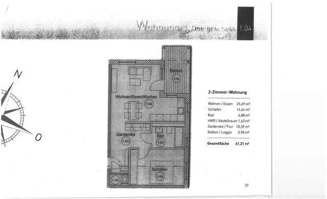 2-Zimmer-Wohnung mit Balkon und Einbauküche - Photo 3