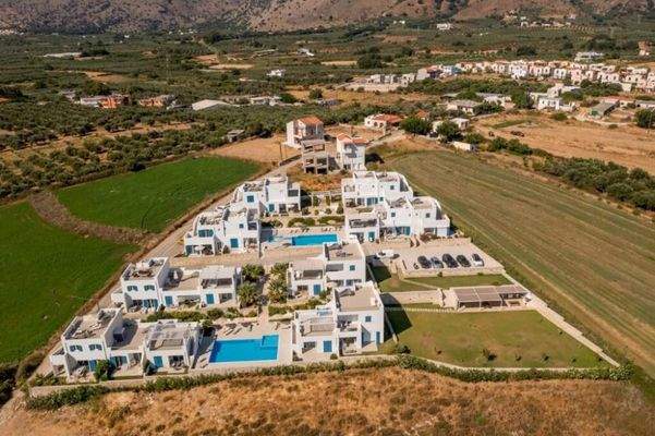 Kreta, Asprouliani: Schönes Haus in toller Anlage mit Meerblick zu verkaufen