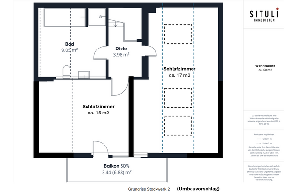 Umbauvorschlag für das Dachgeschoss