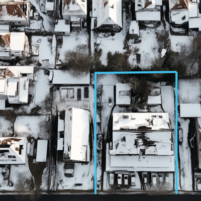 Drohnenansicht Gebäude 