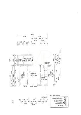 Grundriss EG mit Bemaßung