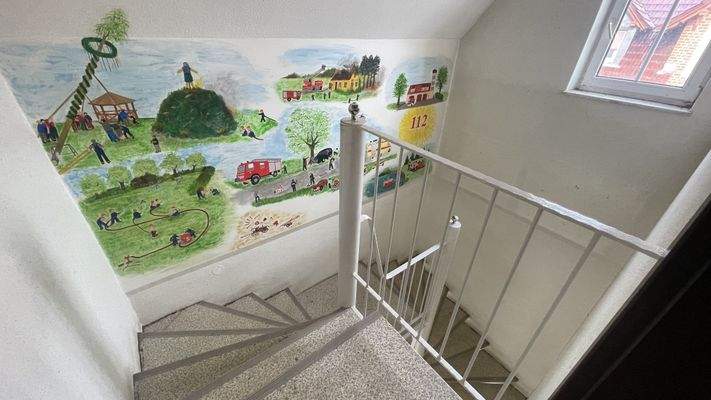 Treppenaufgang Sozialräume